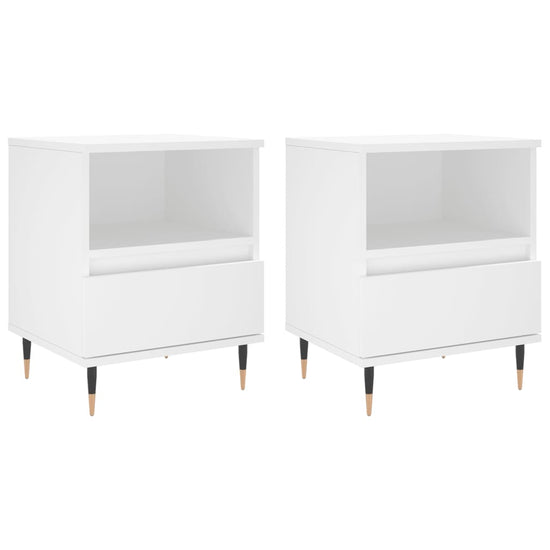 Nachtkastjes 2 st 40x35x50 cm bewerkt hout wit MeubelReus