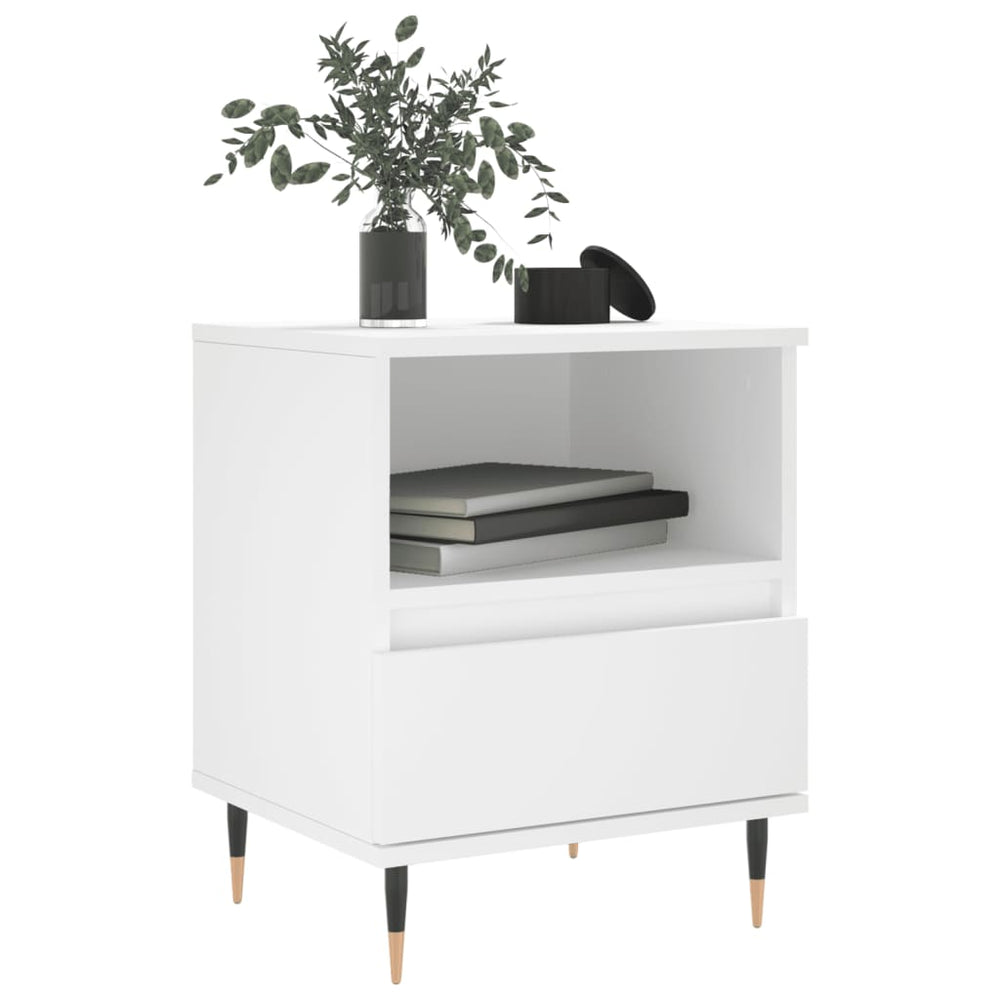 Nachtkastjes 2 st 40x35x50 cm bewerkt hout wit MeubelReus
