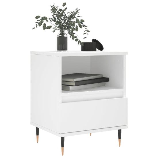Nachtkastjes 2 st 40x35x50 cm bewerkt hout wit MeubelReus