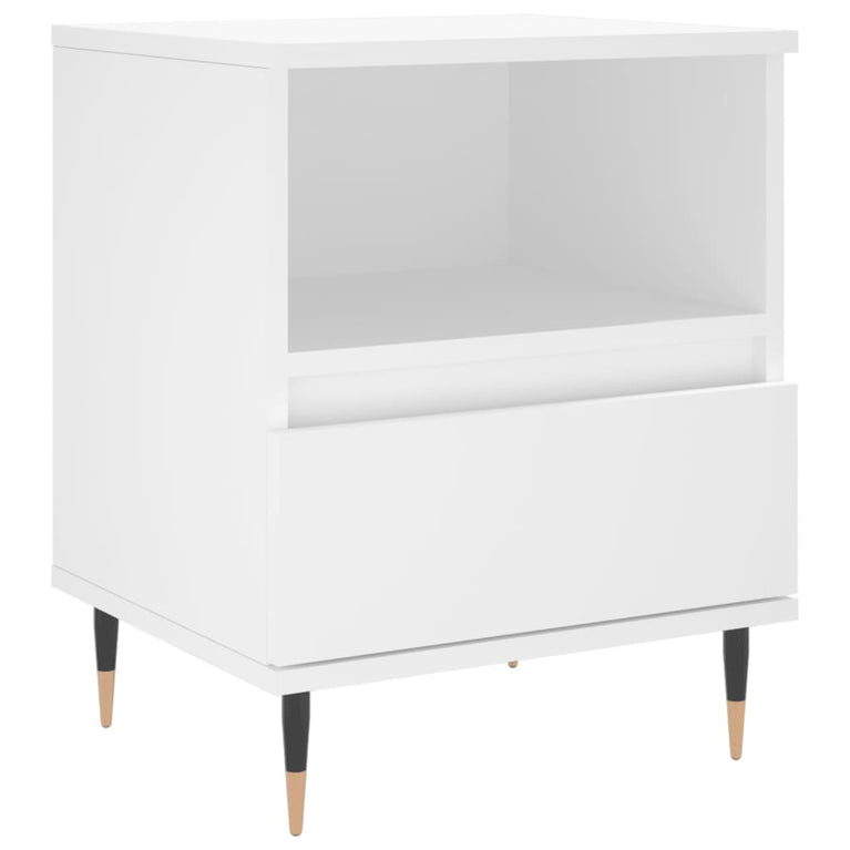Nachtkastjes 2 st 40x35x50 cm bewerkt hout wit MeubelReus