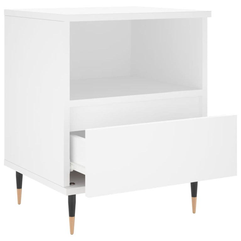 Nachtkastjes 2 st 40x35x50 cm bewerkt hout wit MeubelReus