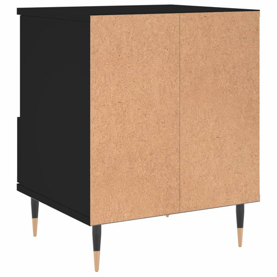 Nachtkastje 40x35x50 cm bewerkt hout zwart MeubelReus