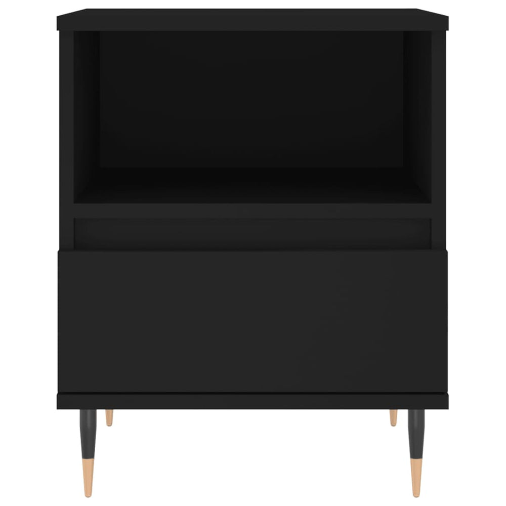 Nachtkastjes 2 st 40x35x50 cm bewerkt hout zwart MeubelReus