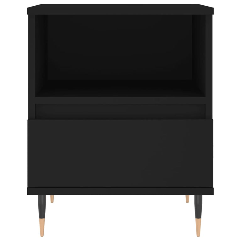 Nachtkastjes 2 st 40x35x50 cm bewerkt hout zwart MeubelReus