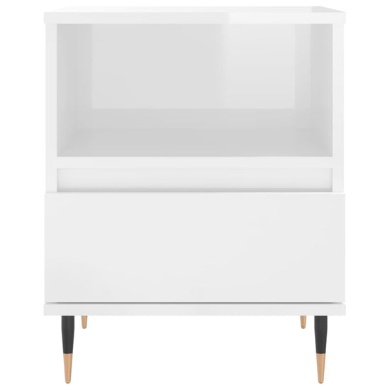 Nachtkastjes 2 st 40x35x50 cm bewerkt hout hoogglans wit MeubelReus
