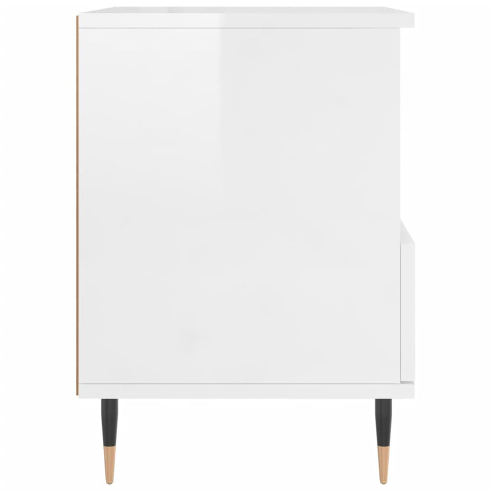 Nachtkastjes 2 st 40x35x50 cm bewerkt hout hoogglans wit MeubelReus
