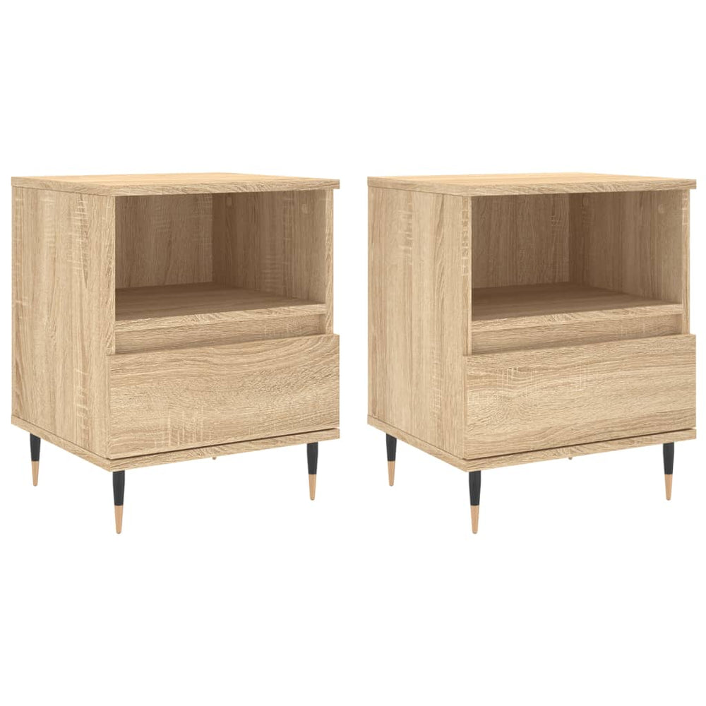 Nachtkastjes 2 st 40x35x50 cm sonoma eikenkleurig MeubelReus