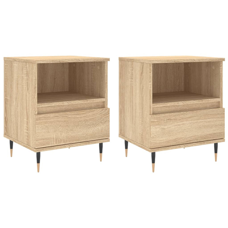 Nachtkastjes 2 st 40x35x50 cm sonoma eikenkleurig MeubelReus