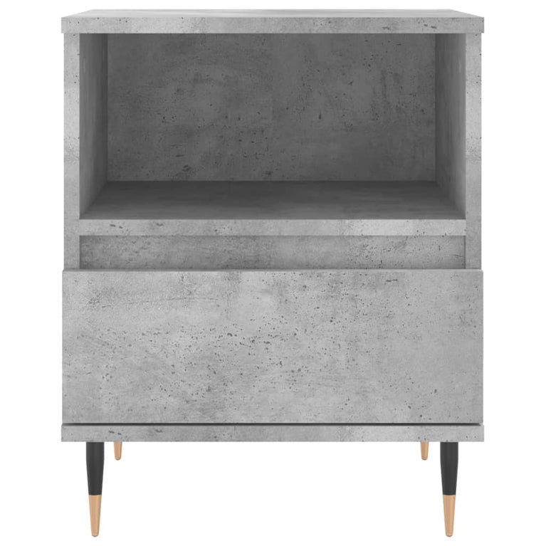 Nachtkastje 40x35x50 cm bewerkt hout betongrijs MeubelReus