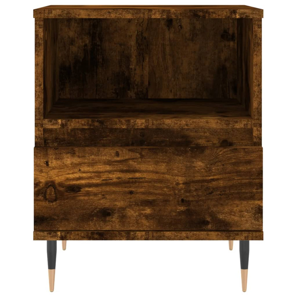 Nachtkastjes 2 st 40x35x50 cm bewerkt hout gerookt eikenkleurig MeubelReus