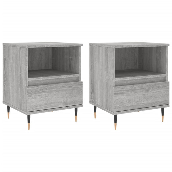 Nachtkastjes 2 st 40x35x50 cm bewerkt hout grijs sonoma eiken MeubelReus