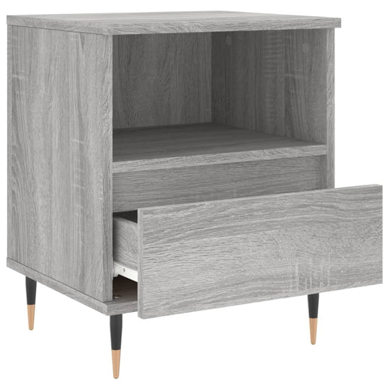 Nachtkastjes 2 st 40x35x50 cm bewerkt hout grijs sonoma eiken MeubelReus