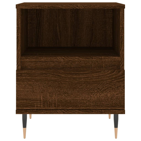 Nachtkastje 40x35x50 cm bewerkt hout bruin eikenkleur MeubelReus