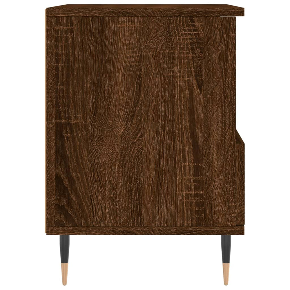 Nachtkastjes 2 st 40x35x50 cm bewerkt hout bruin eikenkleur MeubelReus