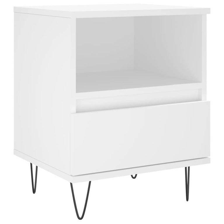 Nachtkastjes 2 st 40x35x50 cm bewerkt hout wit MeubelReus