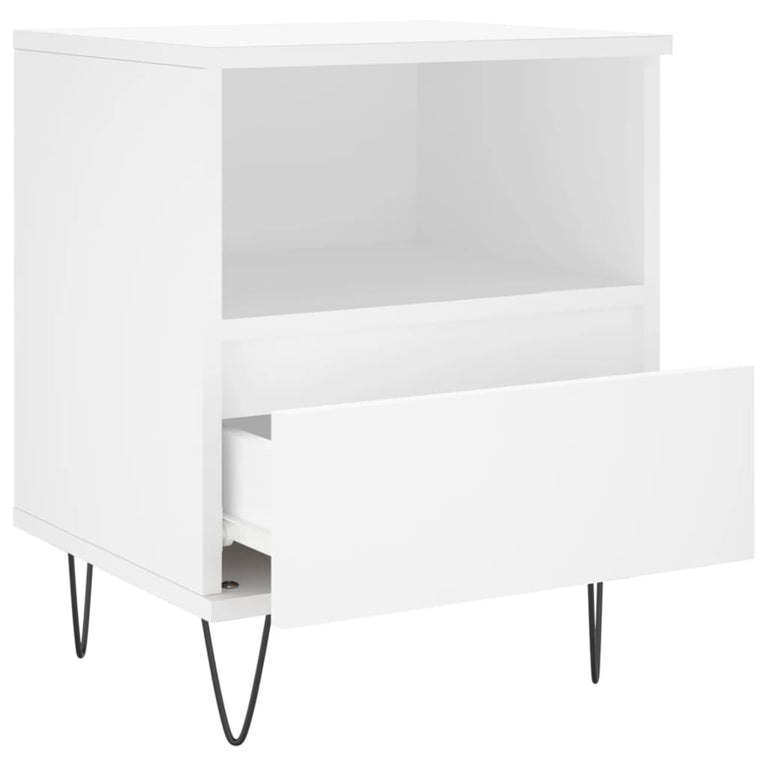 Nachtkastjes 2 st 40x35x50 cm bewerkt hout wit MeubelReus