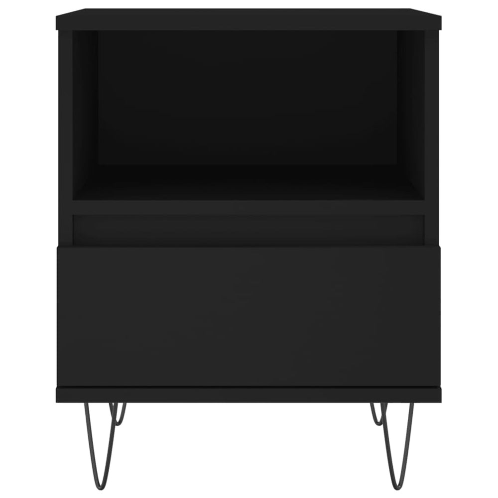 Nachtkastjes 2 st 40x35x50 cm bewerkt hout zwart MeubelReus