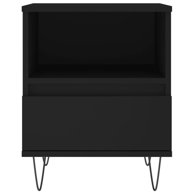 Nachtkastjes 2 st 40x35x50 cm bewerkt hout zwart MeubelReus