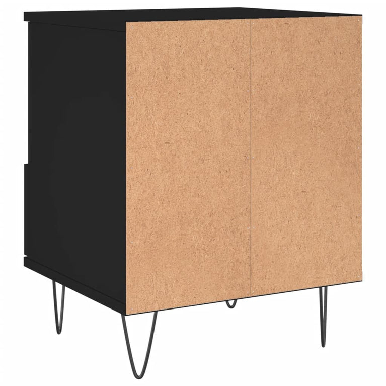 Nachtkastjes 2 st 40x35x50 cm bewerkt hout zwart MeubelReus