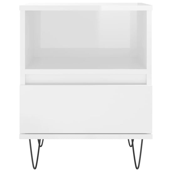 Nachtkastjes 2 st 40x35x50 cm bewerkt hout hoogglans wit MeubelReus