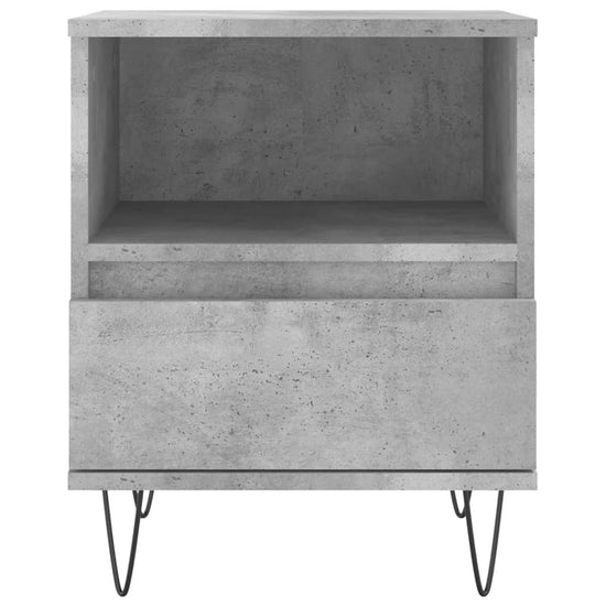Nachtkastje 40x35x50 cm bewerkt hout betongrijs MeubelReus