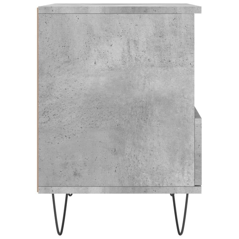Nachtkastje 40x35x50 cm bewerkt hout betongrijs MeubelReus