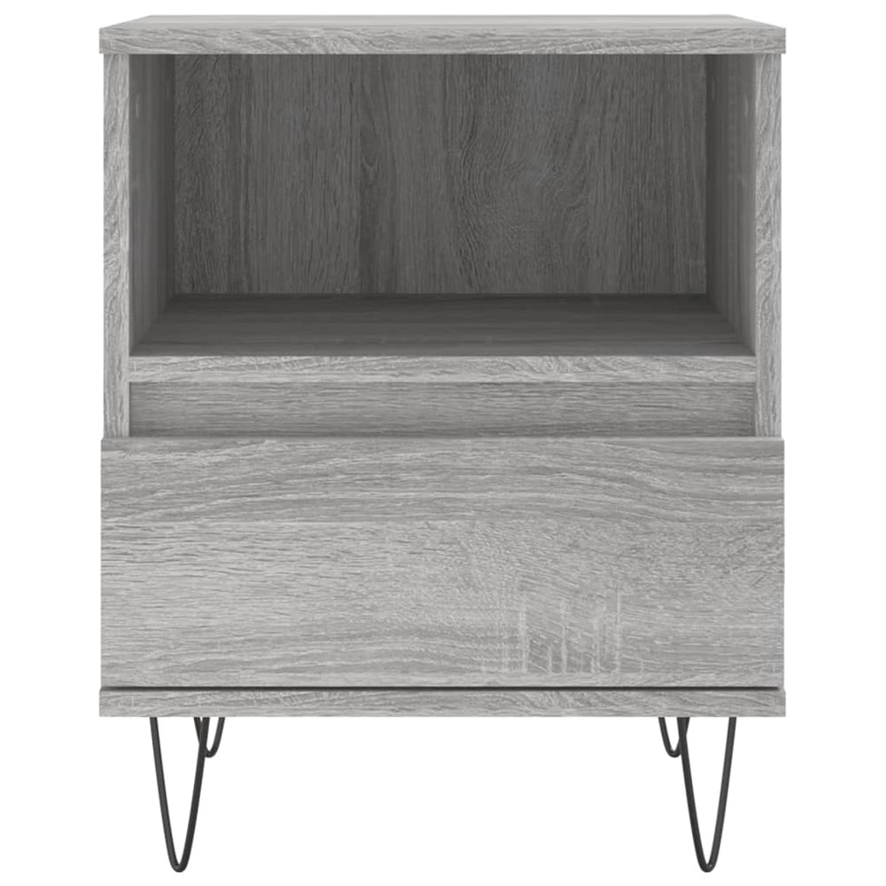 Nachtkastjes 2 st 40x35x50 cm bewerkt hout grijs sonoma eiken MeubelReus