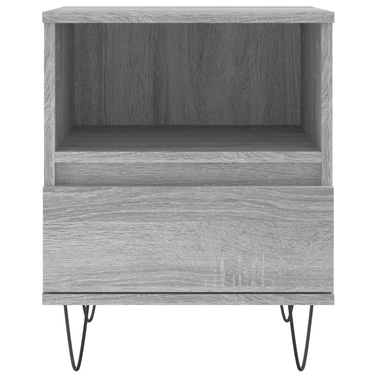 Nachtkastjes 2 st 40x35x50 cm bewerkt hout grijs sonoma eiken MeubelReus