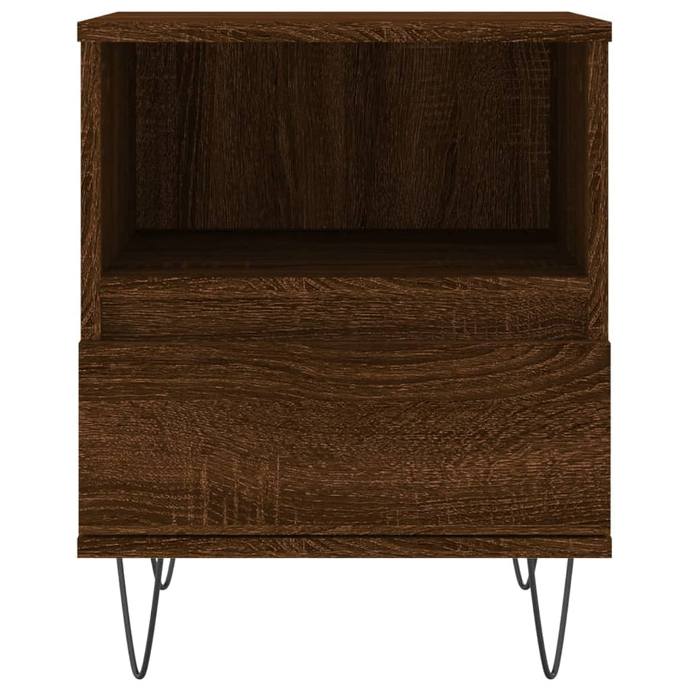 Nachtkastjes 2 st 40x35x50 cm bewerkt hout bruin eikenkleur MeubelReus