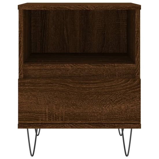 Nachtkastjes 2 st 40x35x50 cm bewerkt hout bruin eikenkleur MeubelReus