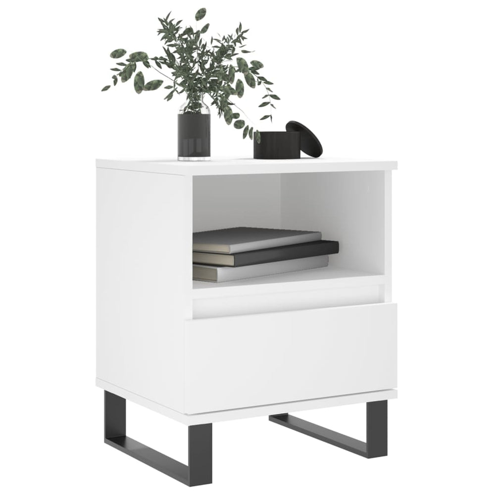 Nachtkastjes 2 st 40x35x50 cm bewerkt hout wit MeubelReus