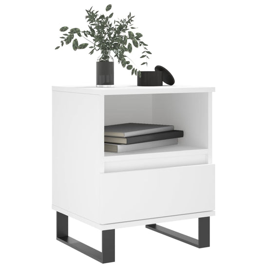 Nachtkastjes 2 st 40x35x50 cm bewerkt hout wit MeubelReus