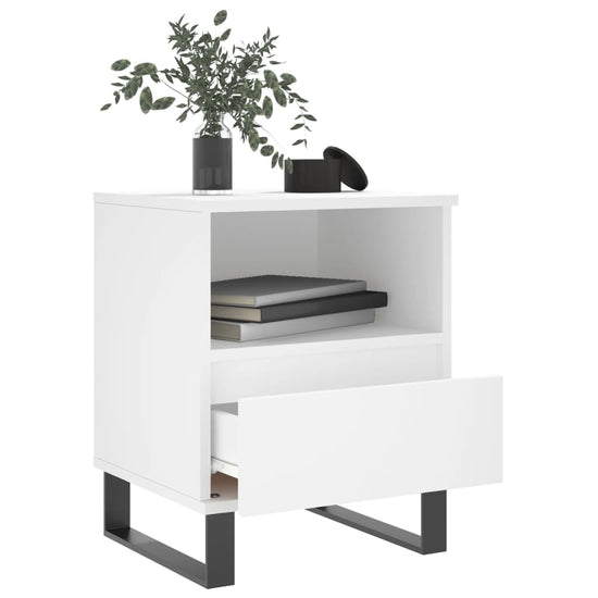 Nachtkastjes 2 st 40x35x50 cm bewerkt hout wit MeubelReus