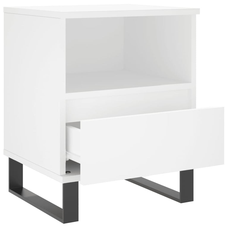 Nachtkastjes 2 st 40x35x50 cm bewerkt hout wit MeubelReus