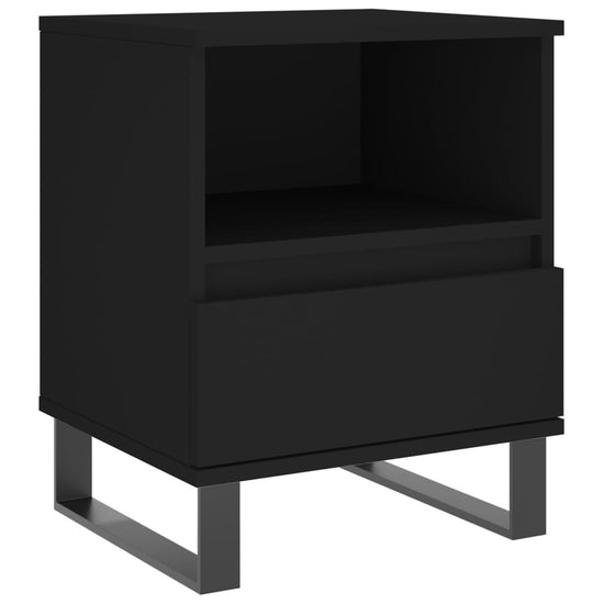 Nachtkastjes 2 st 40x35x50 cm bewerkt hout zwart MeubelReus