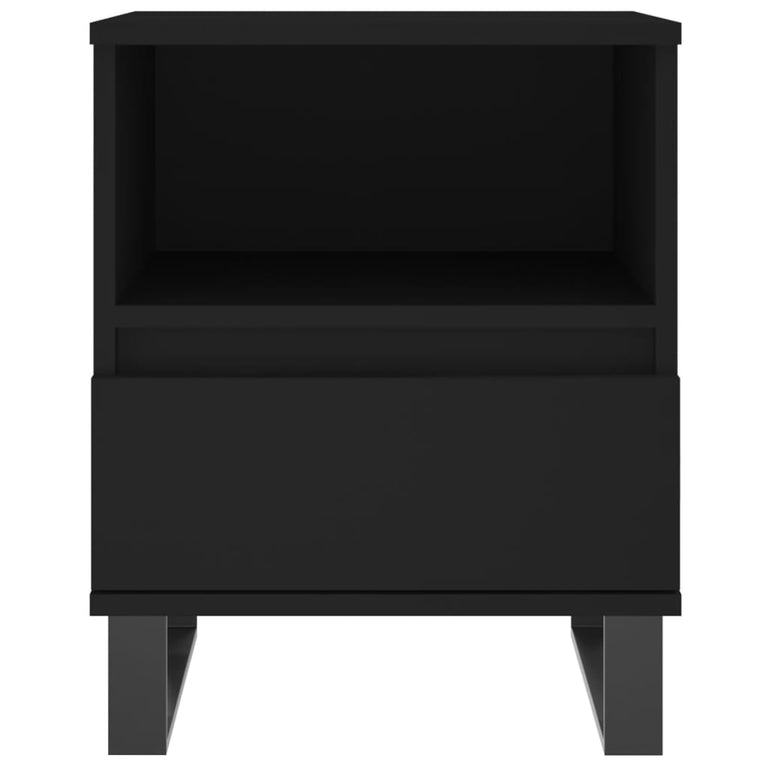 Nachtkastjes 2 st 40x35x50 cm bewerkt hout zwart MeubelReus
