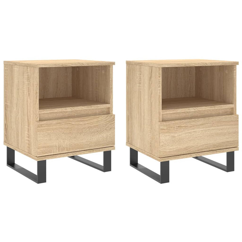 Nachtkastjes 2 st 40x35x50 cm sonoma eikenkleurig MeubelReus
