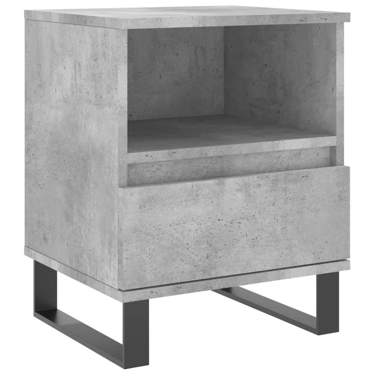 Nachtkastjes 2 st 40x35x50 cm bewerkt hout betongrijs MeubelReus