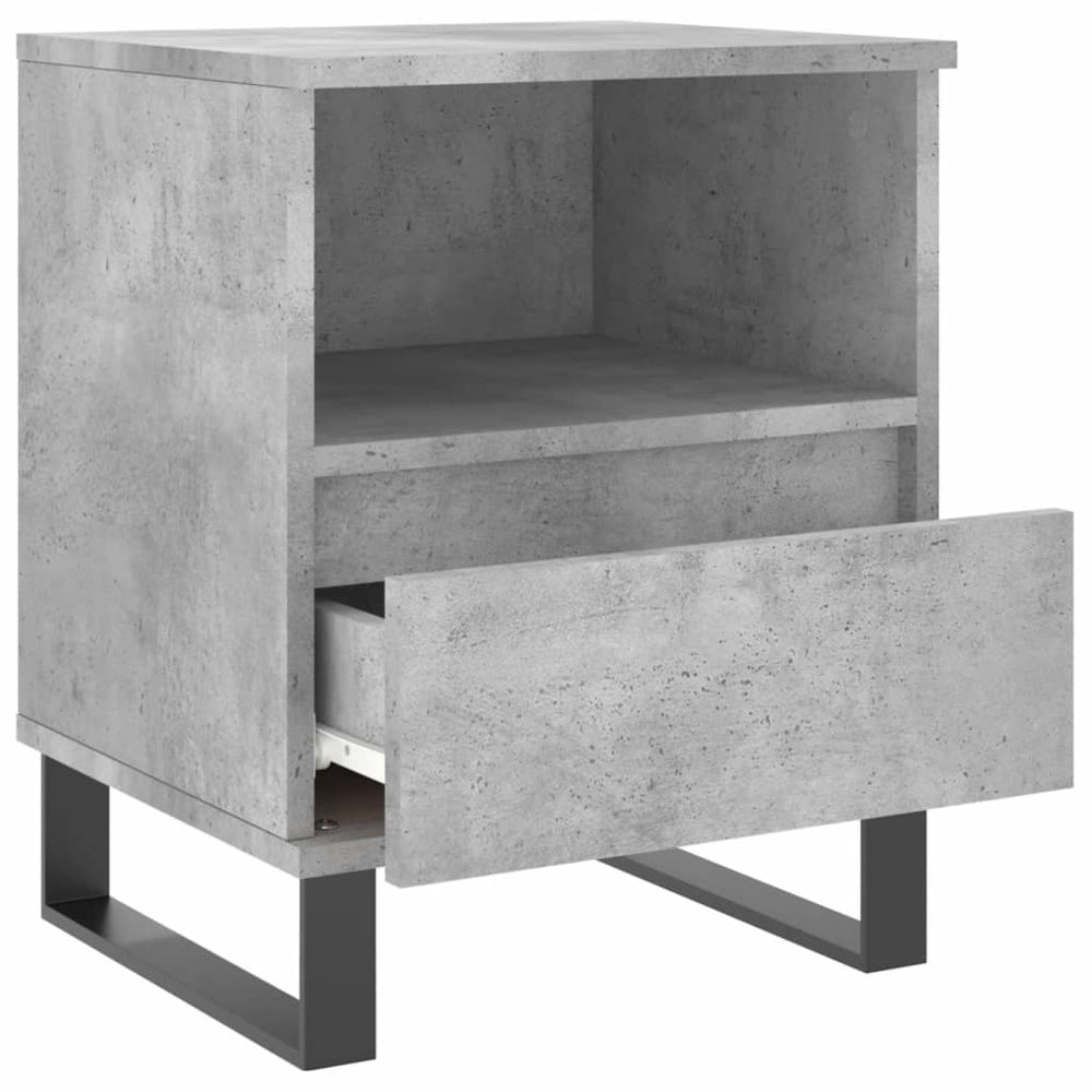 Nachtkastjes 2 st 40x35x50 cm bewerkt hout betongrijs MeubelReus