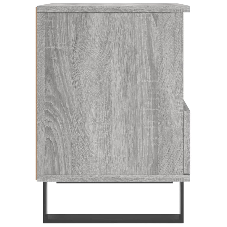 Nachtkastje 40x35x50 cm bewerkt hout grijs sonoma eikenkleurig MeubelReus