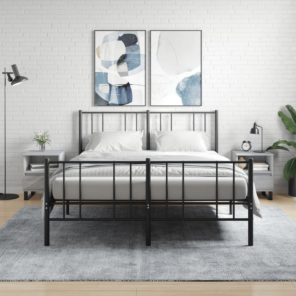 Nachtkastjes 2 st 40x35x50 cm bewerkt hout grijs sonoma eiken MeubelReus