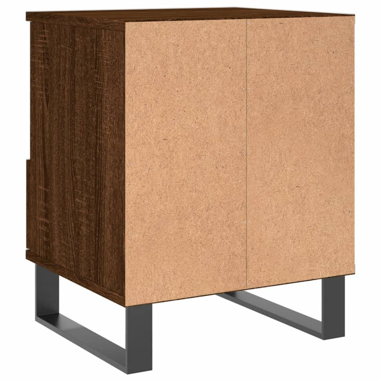Nachtkastje 40x35x50 cm bewerkt hout bruin eikenkleur MeubelReus