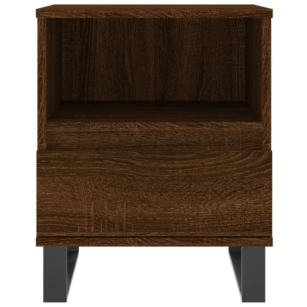 Nachtkastjes 2 st 40x35x50 cm bewerkt hout bruin eikenkleur MeubelReus