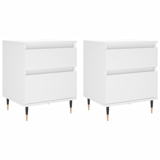 Nachtkastjes 2 st 40x35x50 cm bewerkt hout wit MeubelReus