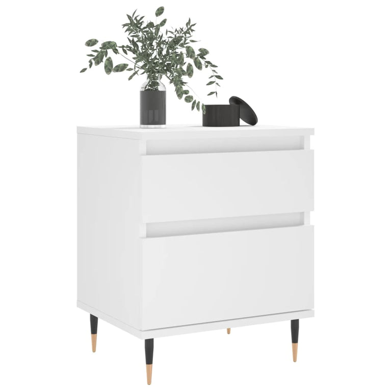 Nachtkastjes 2 st 40x35x50 cm bewerkt hout wit MeubelReus