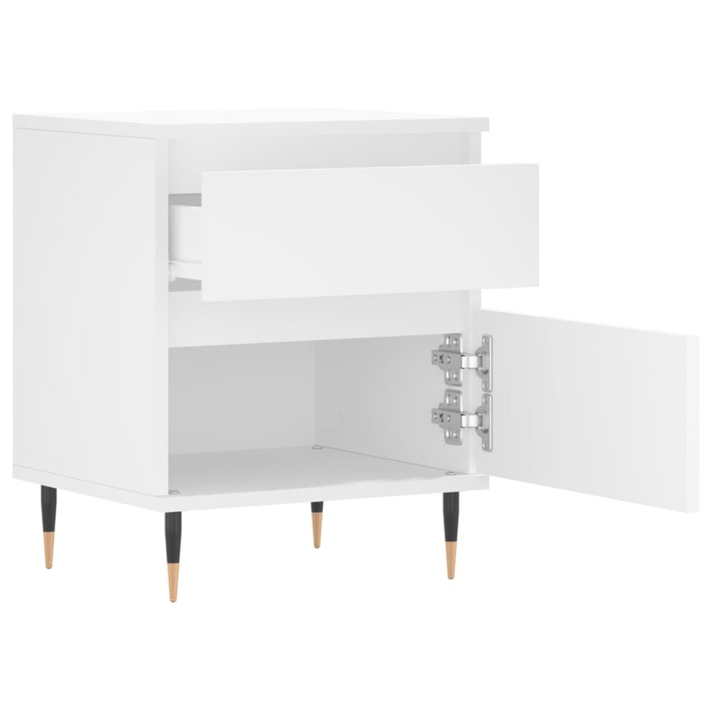 Nachtkastjes 2 st 40x35x50 cm bewerkt hout wit MeubelReus