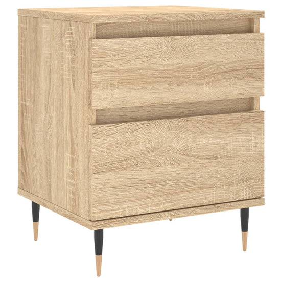 Nachtkastje 40x35x50 cm bewerkt hout sonoma eikenkleurig MeubelReus