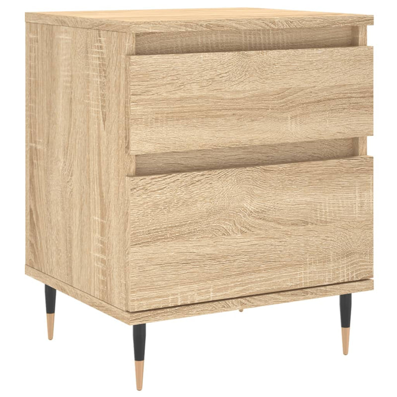 Nachtkastje 40x35x50 cm bewerkt hout sonoma eikenkleurig MeubelReus