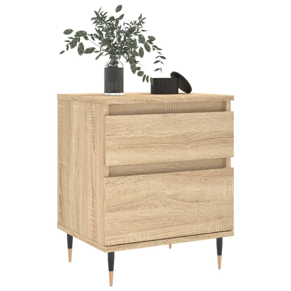 Nachtkastje 40x35x50 cm bewerkt hout sonoma eikenkleurig MeubelReus