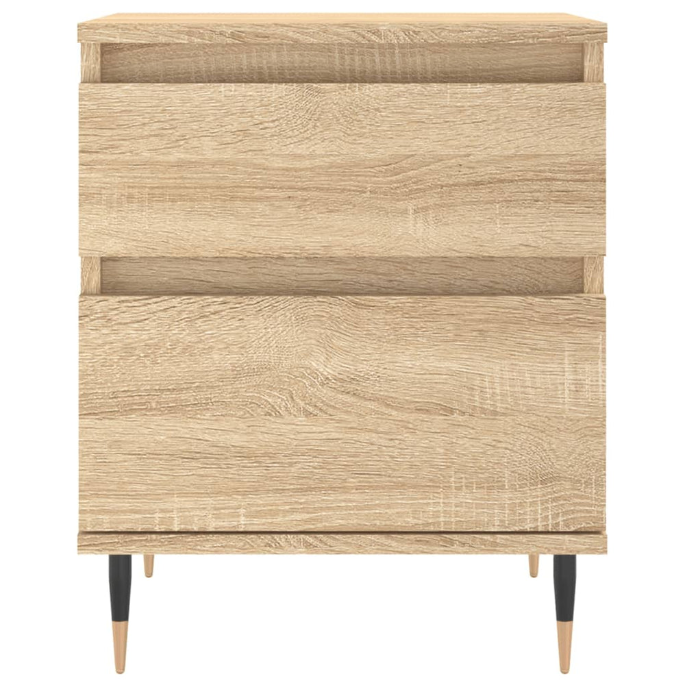 Nachtkastje 40x35x50 cm bewerkt hout sonoma eikenkleurig MeubelReus